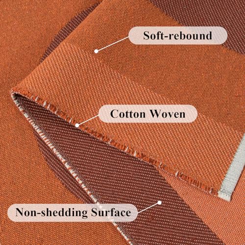 Boho Rainbow Woven Area Rug - 5x7” Reversible