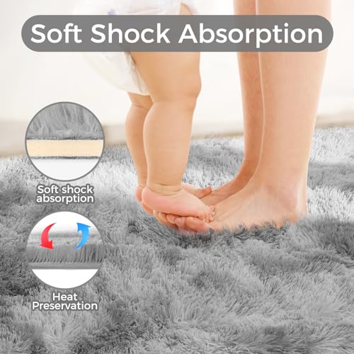 4X6 Fluffy Shag Area Rugs for Home Decor