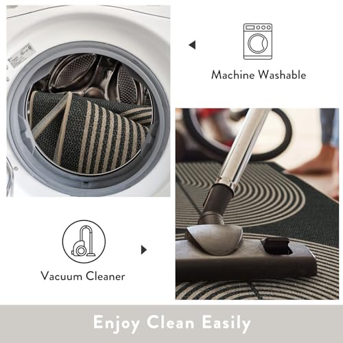 Modern Rainbow Jute Rug, 4x6 Indoor/Outdoor Living Room