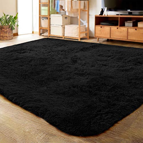 LOCHAS Ultra Soft Modern Area Rug, 2x3 Black