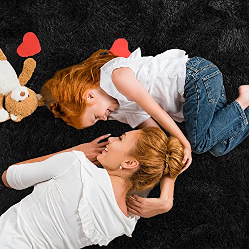 LOCHAS Ultra Soft Modern Area Rug, 2x3 Black