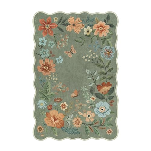 Lahome Floral 2x3 Washable Kitchen Rug, Non Slip