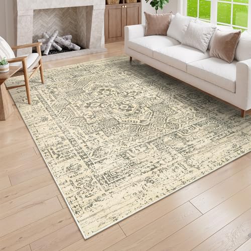 Boho Washable Area Rug for Living Room Décor