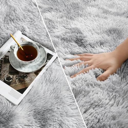 Large Tie-Dyed Shag Area Rug for Indoor Decorating