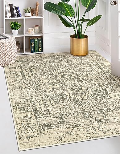 Boho Washable Area Rug for Living Room Décor