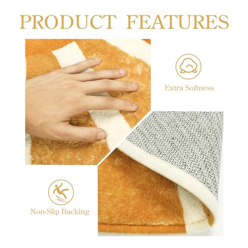 Boho Rainbow Sun Round Rug - Washable, Non-Slip