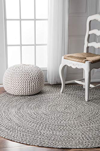 nuLOOM Wynn Braided Accent Rug, 2x3, Light Grey/Salt