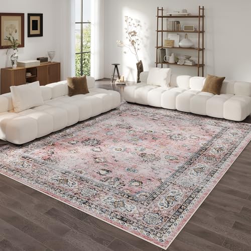 Soft Boho Vintage Area Rug 8x10 for Living Room