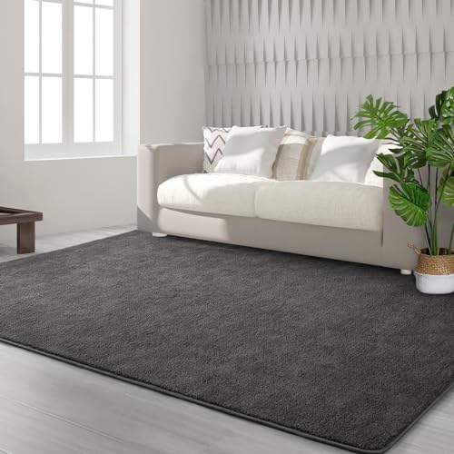 4x6 Dark Grey Super Soft Memory-Foam Area Rug