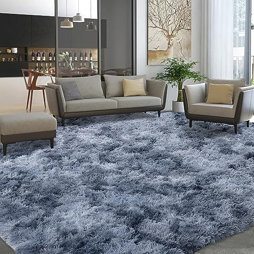 BALAPET Modern Plush Tie Dye Faux Fur Rug