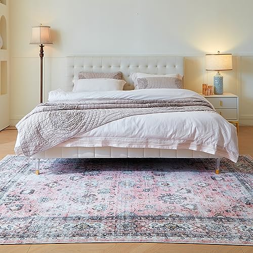 Soft Boho Vintage Area Rug 8x10 for Living Room