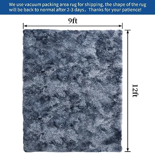 BALAPET Modern Plush Tie Dye Faux Fur Rug