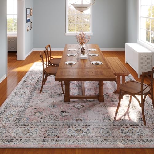 Soft Boho Vintage Area Rug 8x10 for Living Room