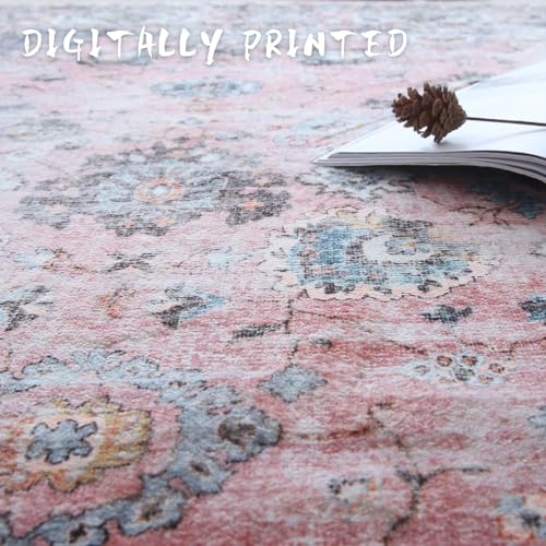 Soft Boho Vintage Area Rug 8x10 for Living Room