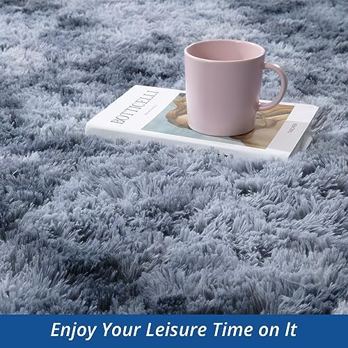 BALAPET Modern Plush Tie Dye Faux Fur Rug