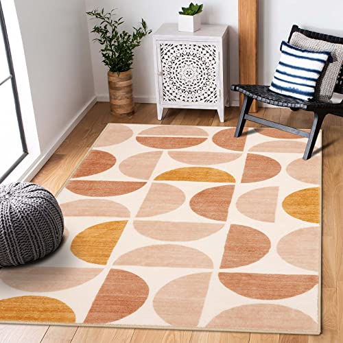 Boho Washable Rug - Soft Non-Slip Geometric Design