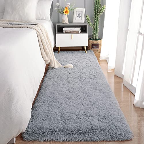 Plush Shaggy Runner Rug for Bedroom & Living Room
