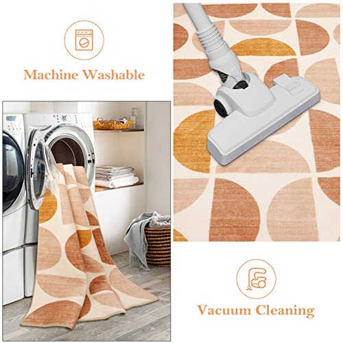 Boho Washable Rug - Soft Non-Slip Geometric Design