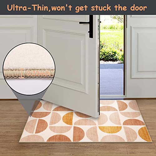 Boho Washable Rug - Soft Non-Slip Geometric Design