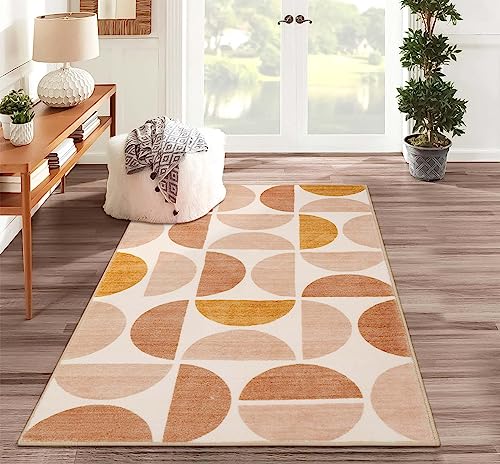 Boho Washable Rug - Soft Non-Slip Geometric Design