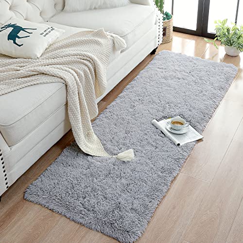 Plush Shaggy Runner Rug for Bedroom & Living Room