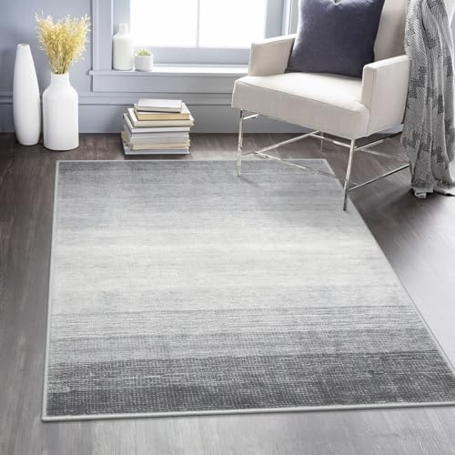 Modern Ombre Area Rug - Soft, Non-Slip, Washable