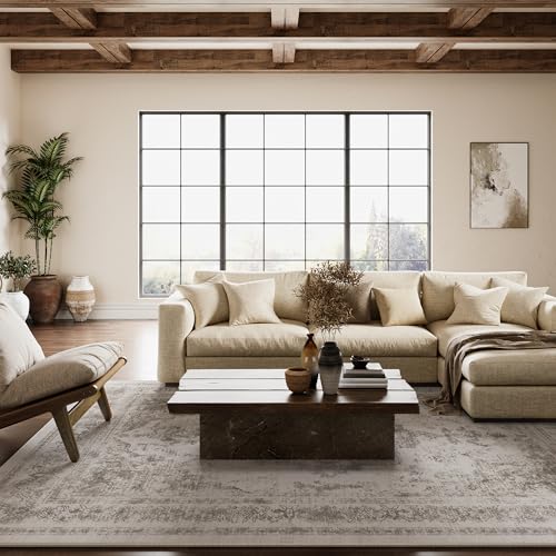 PureCozy Vintage 8x10 Medallion Area Rug for Home