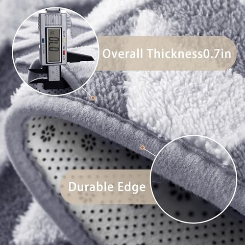 Fluffy Shaggy Memory Foam Rug, 5x8 FT, Non-Slip