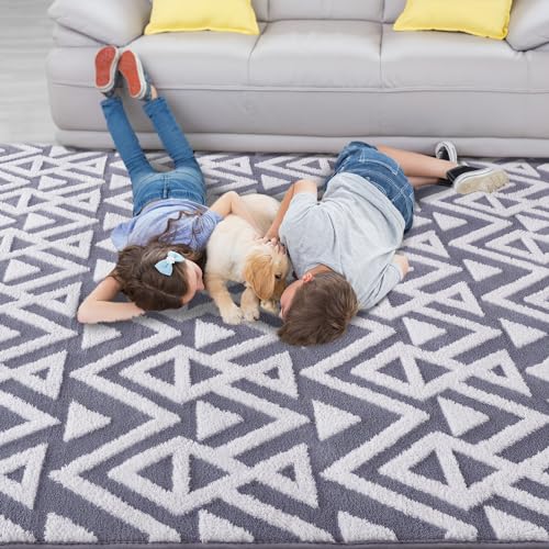Fluffy Shaggy Memory Foam Rug, 5x8 FT, Non-Slip