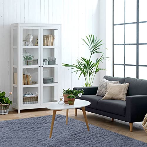 Blue Shaggy Area Rug for Bedroom and Living Room