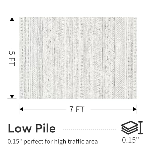 Soft Boho 5x7 Area Rug for Living Room