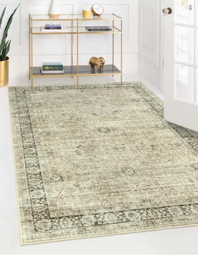 Vintage Distressed Oriental Area Rug for Living Room