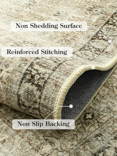 Vintage Distressed Oriental Area Rug for Living Room