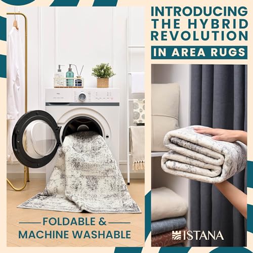 Istana Grey 3x5 Area Rug - Kid & Pet Friendly