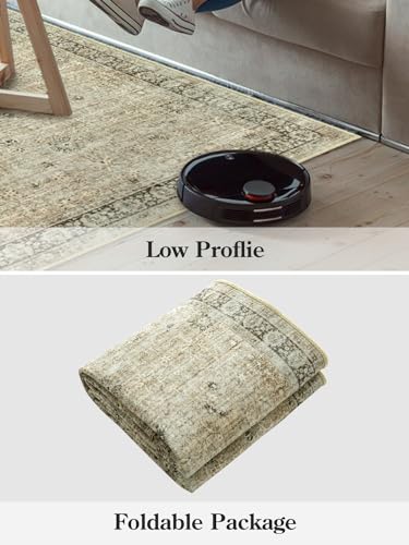 Vintage Distressed Oriental Area Rug for Living Room