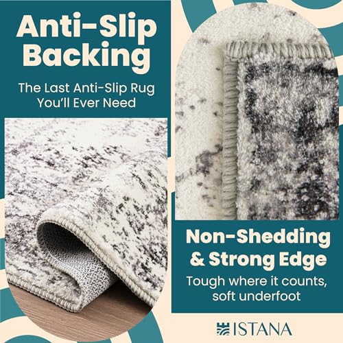 Istana Grey 3x5 Area Rug - Kid & Pet Friendly