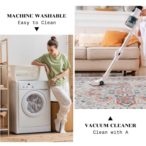 3x5 Boho Area Rug - Non-Slip, Washable & Stylish