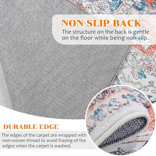 3x5 Boho Area Rug - Non-Slip, Washable & Stylish