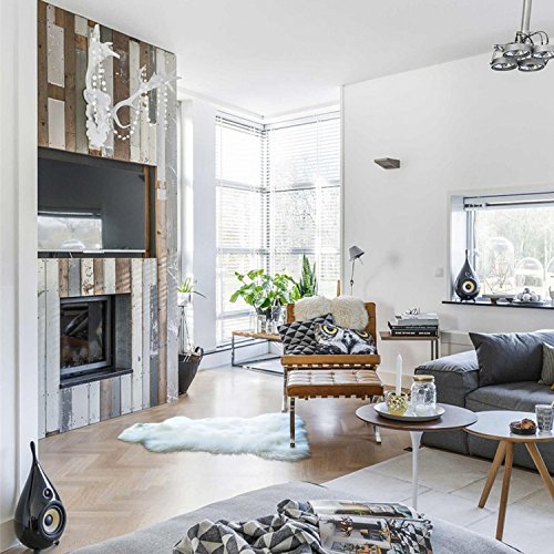 White Faux Fur Sheepskin Rug, Soft 2x3 Ft Machine Washable Rug for Nursery, Bedroom, Living room