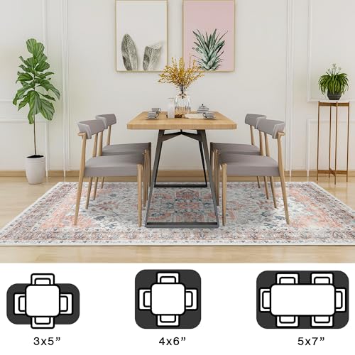 3x5 Boho Area Rug - Non-Slip, Washable & Stylish