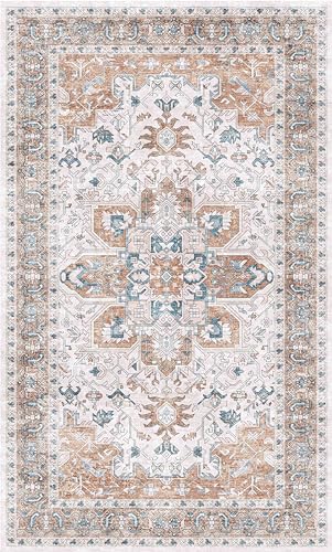 3x5 Boho Area Rug - Non-Slip, Washable & Stylish