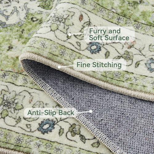 Boho Style Indoor Outdoor Entryway Rug - Green