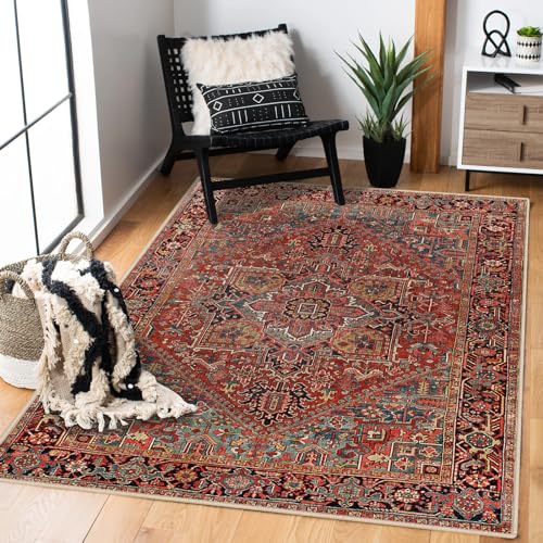 Vintage Accent Area Rug for Indoor & Outdoor Use