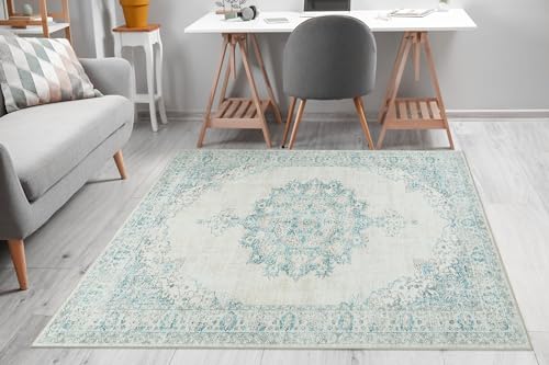 Vintage Oriental Medallion Washable Non-Slip Large Area Rug