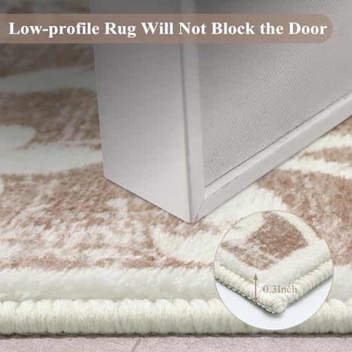 Vintage Floral Washable Area Rug, 3x5 Soft & Stylish