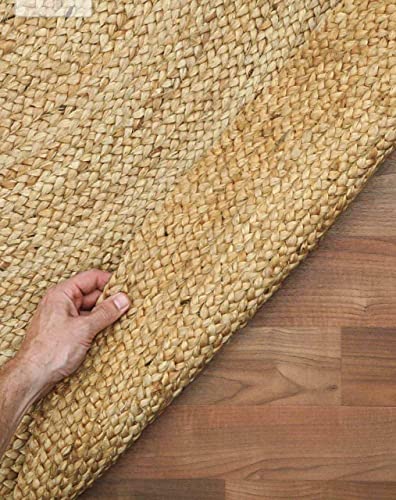 Handmade Beige Natural Jute Round Area Rug Decor