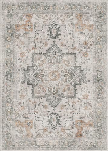 Vintage Chenille Print Rug, 3x5 Area Rug for Home & Office