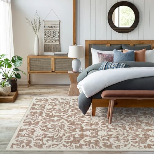 Vintage Floral Washable Area Rug, 3x5 Soft & Stylish