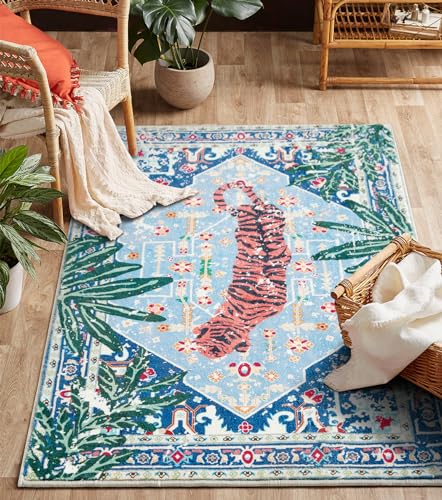 Bengal Tiger Boho Vintage 4x6 Area Rug