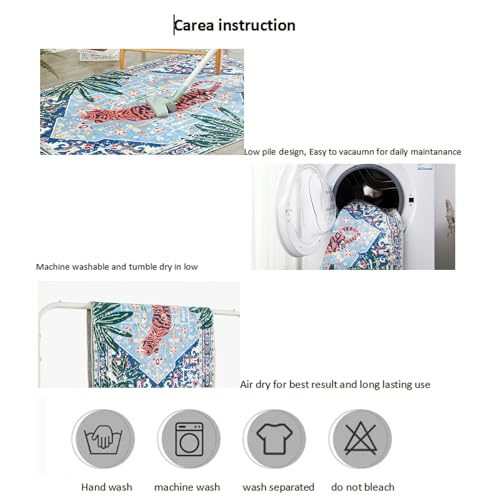 Bengal Tiger Boho Vintage 4x6 Area Rug